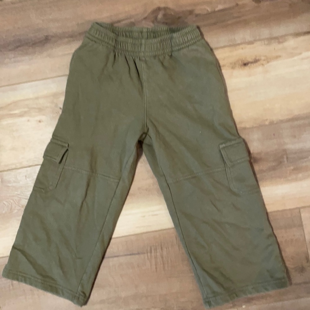 Gymboree cargo sweatpants green joggers twin preschool boys size 4 - Picture 2 of 16